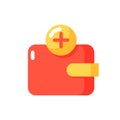 Wallet app vector flat color icon