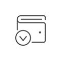 Wallet approvement line outline icon