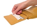 Wallet with card-clipping path