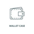 Wallet case,finance vector line icon, linear concept, outline sign, symbol