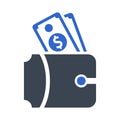Wallet, cash icon