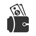 Wallet, cash icon