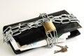 Wallet in chains Royalty Free Stock Photo