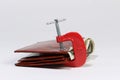 Wallet in clamp Royalty Free Stock Photo