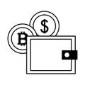 Wallet coins money bitcoin fintech