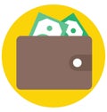 Wallet Color Isolated Vector Icon that can be easily modified or edit Wallet Color Isolated Vector Icon that can be easily modifi