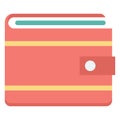 Wallet Color Vector icon which can easily modify or edit Royalty Free Stock Photo