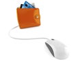 Wallet with computer mouse Royalty Free Stock Photo