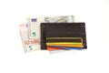 Wallet cradit cards euro Royalty Free Stock Photo