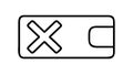 Wallet with Cross Mark Icon, Payment Failure, Vector Design Generative AI Royalty Free Stock Photo