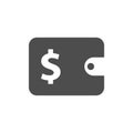 Wallet Dollar glyph vector icon