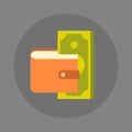 Wallet With Dollar Note Icon Savings Concept Royalty Free Stock Photo