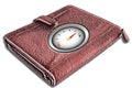 Wallet with empty / full gauge on cover Royalty Free Stock Photo