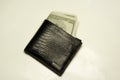 Wallet full of dollar bills Royalty Free Stock Photo