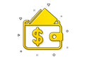 Wallet icon. Affordability sign. Vector