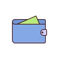 Wallet icon, purse icon vector illustration