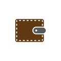 Wallet icon vector, purse solid logo, pictogram isolated