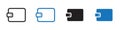 Wallet icon Vector set outline