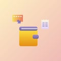 Wallet icons set collection with smooth style coloring Royalty Free Stock Photo