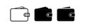 wallet icons vector sign symbol, collection.