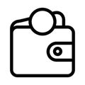 Wallet Isolated fill vector icon which can easily modify or edit
