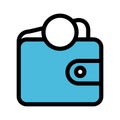 Wallet Isolated fill vector icon which can easily modify or edit