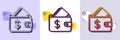 Wallet line icon. Affordability sign. Halftone dotted pattern. Vector Royalty Free Stock Photo