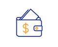 Wallet line icon. Affordability sign. Vector Royalty Free Stock Photo