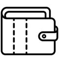 Wallet Line Isolated Vector Icon That can be easily modified or edit