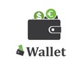 wallet logo icon vecto