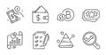 Wallet, Loyalty points and Report document icons set. Refresh bitcoin, Survey checklist and Analytics signs. Vector