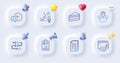 Wallet, Microphone and Financial documents line icons. For web app, printing. Vector Royalty Free Stock Photo