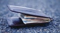 Wallet with money on the road. Wasted time is money lost concept Royalty Free Stock Photo