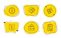 Wallet, Payment message and Cashback icons set. Payment method, Dollar target and Checklist signs. Vector