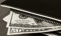 Wallet, pocket money, dollars Royalty Free Stock Photo