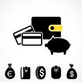 Wallet or Pocketbook Vector Icon