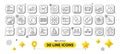 Wallet, Puzzle time and Fast delivery line icons pack. For web app. 3d design elements. Vector