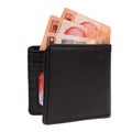 Wallet with serbian money Royalty Free Stock Photo