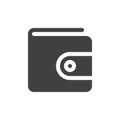 Wallet simple icon vector