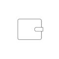 Wallet thin line icon. wallet Hand Drawn thin line icon Royalty Free Stock Photo
