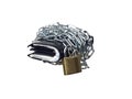 Wallet wrapped in chains Royalty Free Stock Photo
