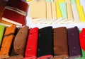 Wallets of leather and agendas Royalty Free Stock Photo