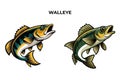 Walleye Fish Vector Illustration: A Versatile Design Resource Royalty Free Stock Photo