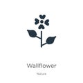 Wallflower icon vector. Trendy flat wallflower icon from nature collection isolated on white background. Vector illustration can