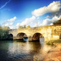 Wallingford bridge over the river Thames Royalty Free Stock Photo