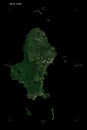 Wallis Island shape on black. High-res satellite