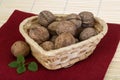 Wallnut in the basket Royalty Free Stock Photo