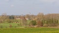 Wallonian countryside, with city of Mons in the distance