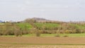 Wallonian farm landscape, with spoil tip of old coalmine
