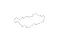 Walloon Brabant outline map Belgium region province